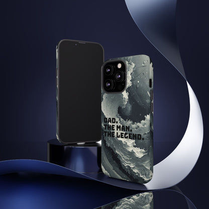 "Dad. The Man. The Legend" Mobile Phone Case (grey)