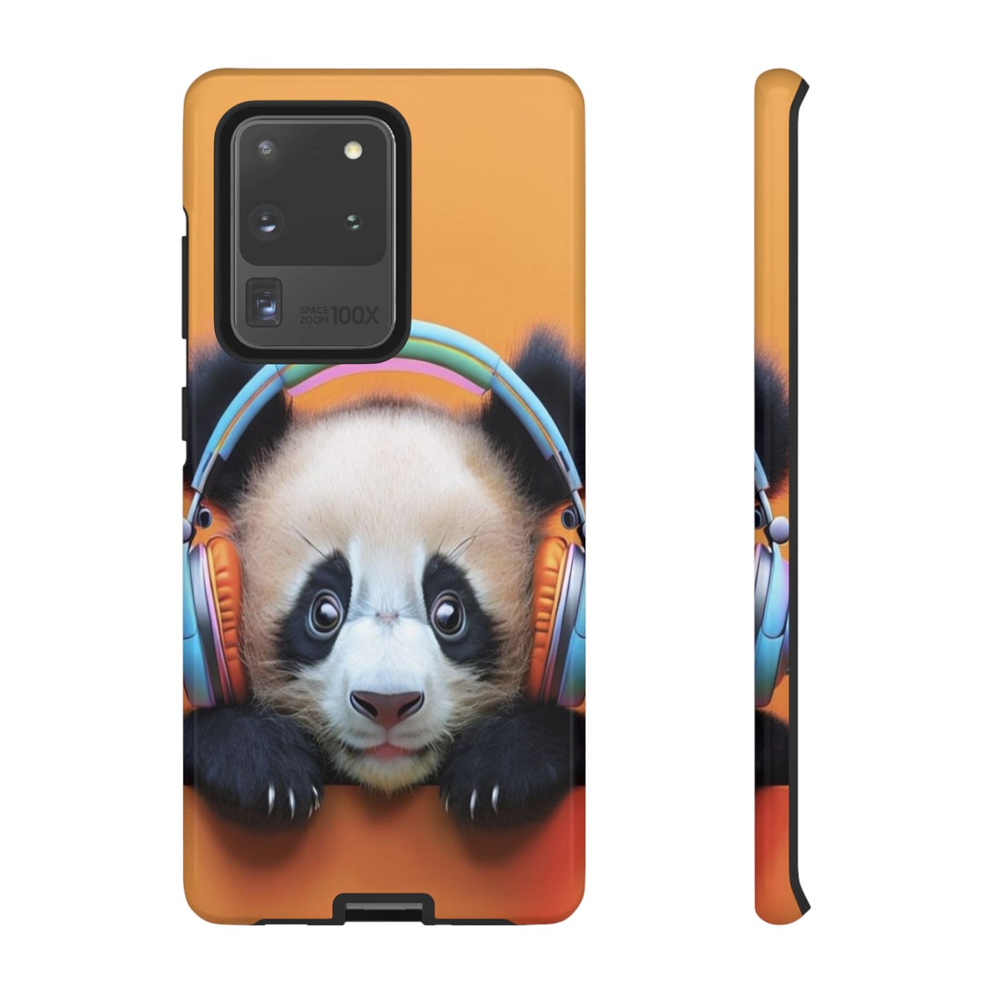 "Baby Panda wearing Headphones" Mobile Phone Case