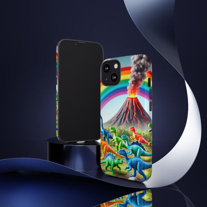 "Rainbow Dinosaurs" Mobile Phone Case