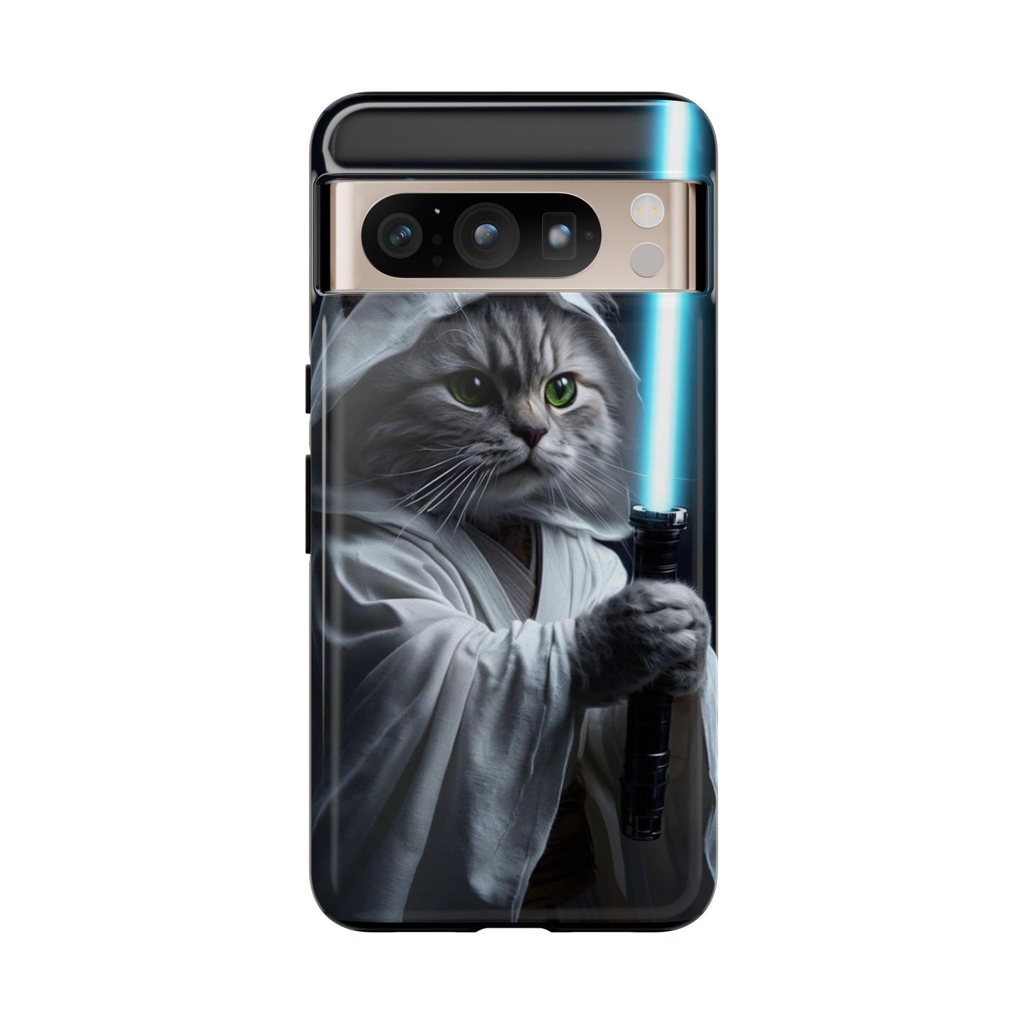 "Jedi Whisker" Mobile Phone Case (blue light sabre)