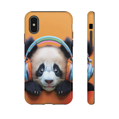 "Baby Panda wearing Headphones" Mobile Phone Case