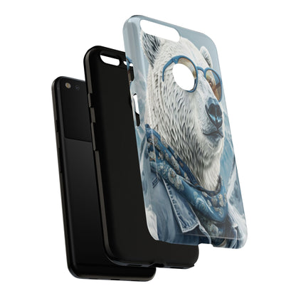 "Urban Zen Polar Bear" Mobile Phone Case (blue)