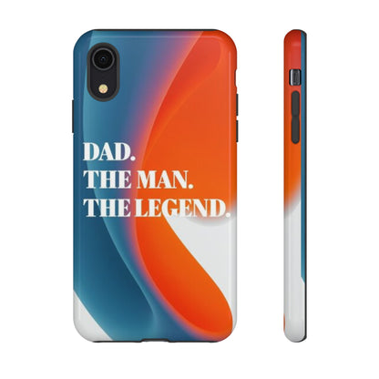 "Dad. The Man. The Legend." Mobile Phone Case (orange)