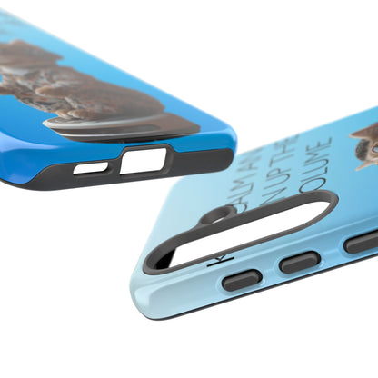 "Keep calm and turn up the volume" Mobile Phone Case (blue)