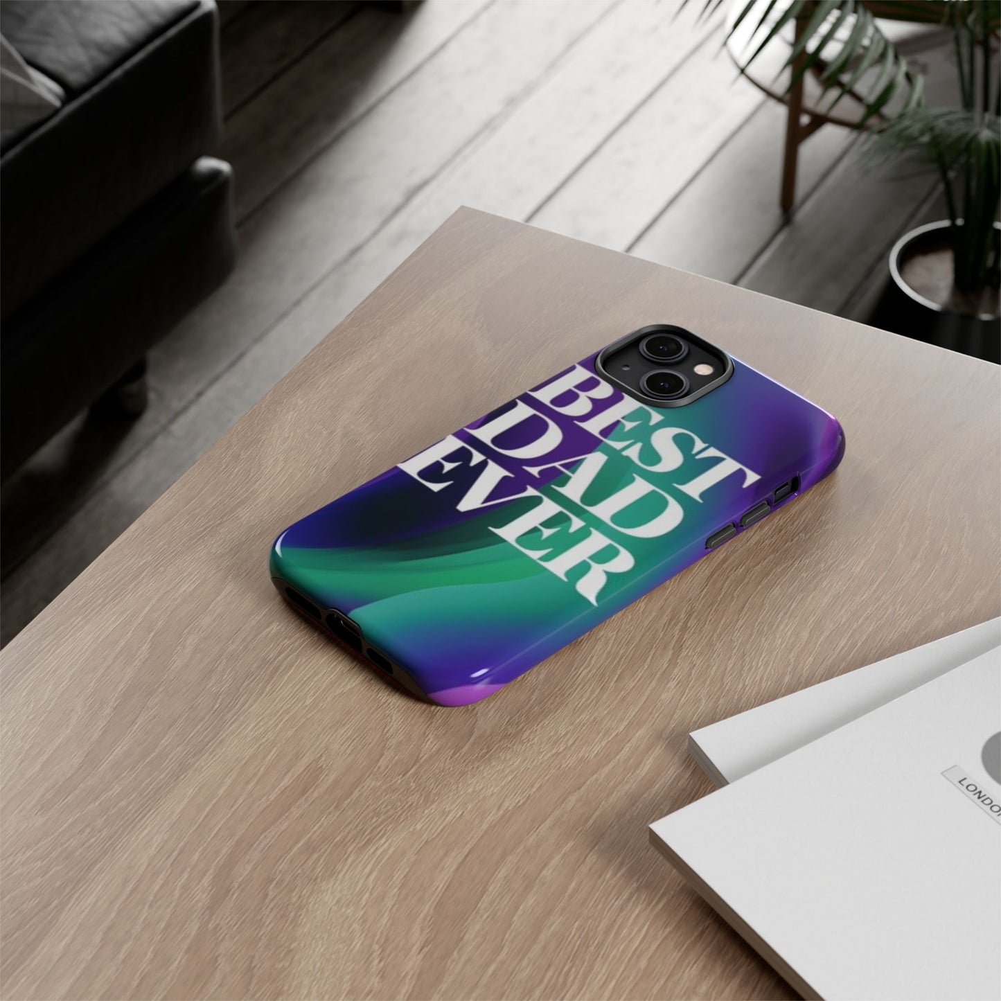 "Best Dad Ever" Mobile Phone Case (purple)
