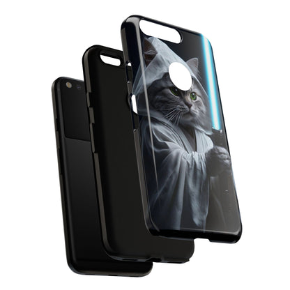 "Jedi Whisker" Mobile Phone Case (blue light sabre)