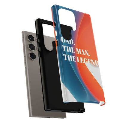 "Dad. The Man. The Legend." Mobile Phone Case (orange)