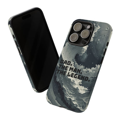 "Dad. The Man. The Legend" Mobile Phone Case (grey)