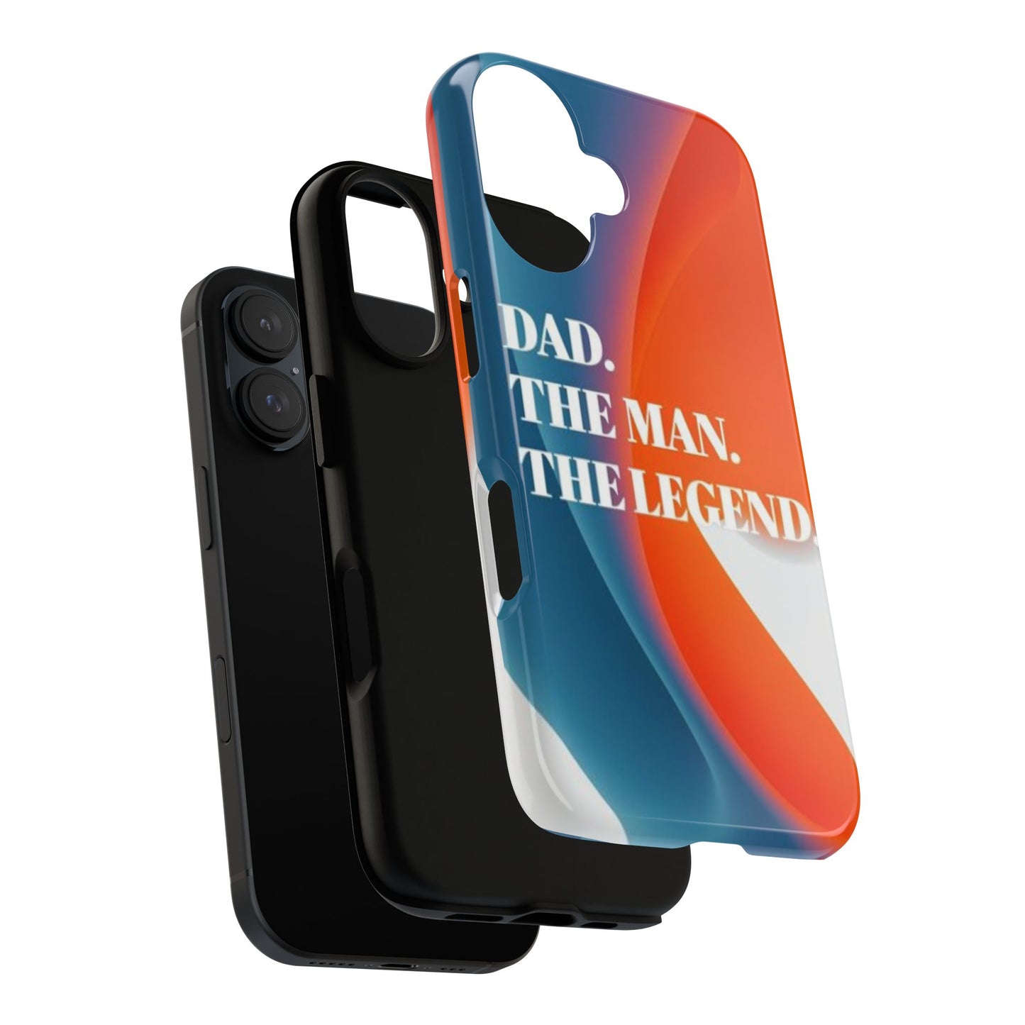 "Dad. The Man. The Legend." Mobile Phone Case (orange)