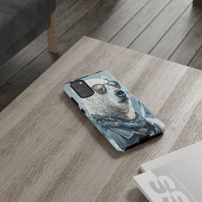 "Urban Zen Polar Bear" Mobile Phone Case (blue)