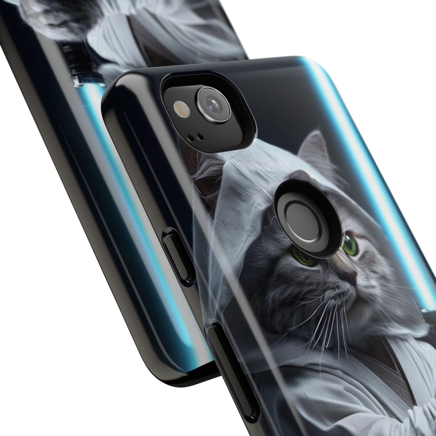 "Jedi Whisker" Mobile Phone Case (blue light sabre)