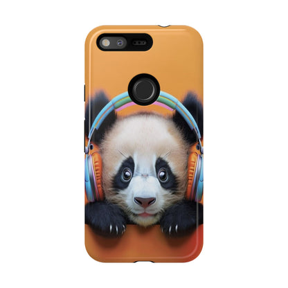 "Baby Panda wearing Headphones" Mobile Phone Case