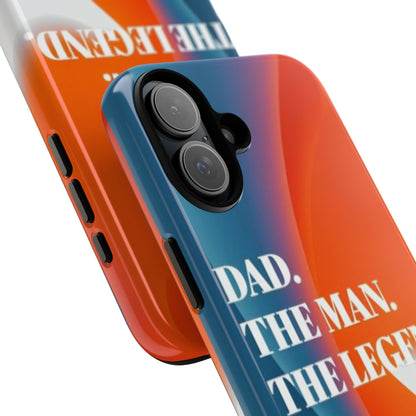 "Dad. The Man. The Legend." Mobile Phone Case (orange)