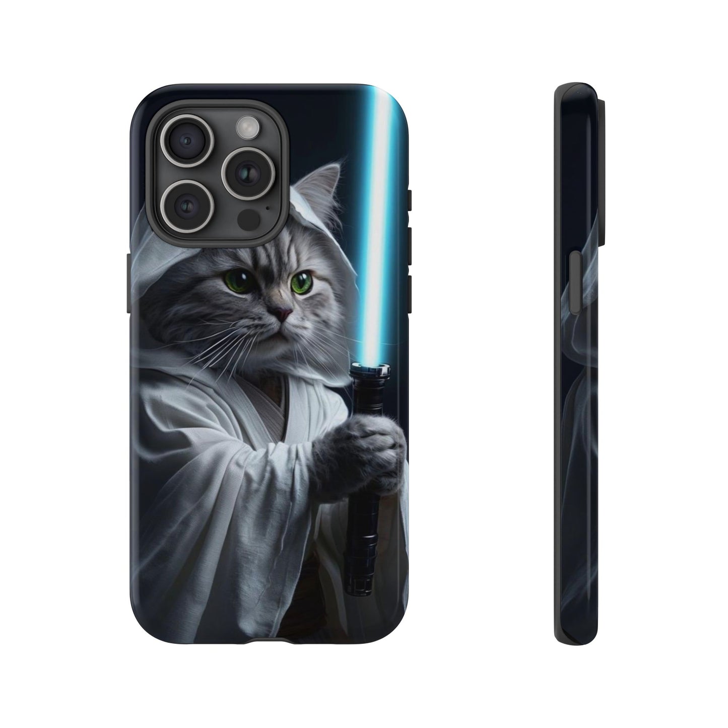 "Jedi Whisker" Mobile Phone Case (blue light sabre)
