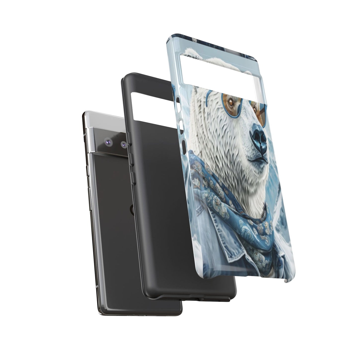 "Urban Zen Polar Bear" Mobile Phone Case (blue)