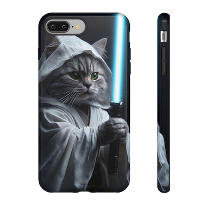 "Jedi Whisker" Mobile Phone Case (blue light sabre)