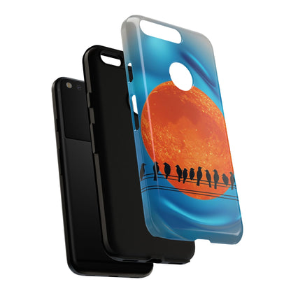 "The Feathered Assembly" Mobile Phone Case (orange)
