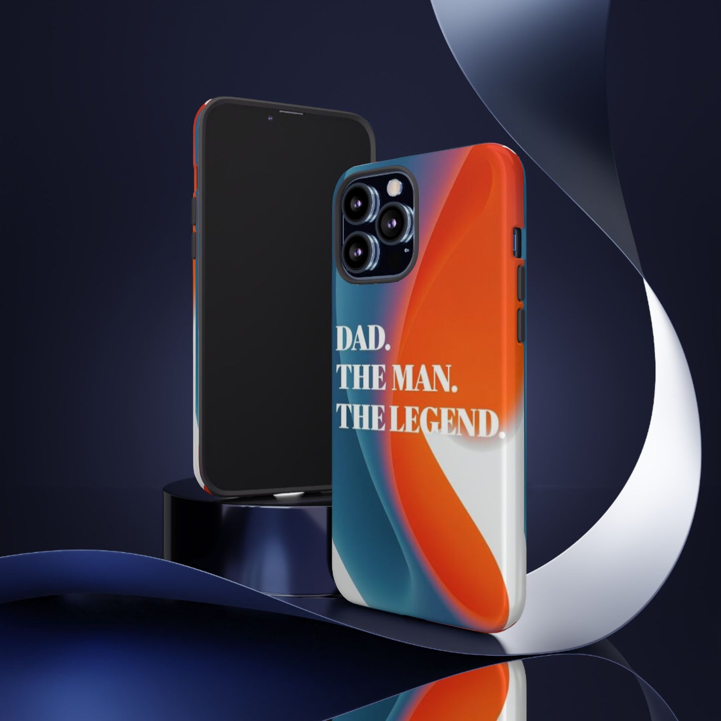 "Dad. The Man. The Legend." Mobile Phone Case (orange)