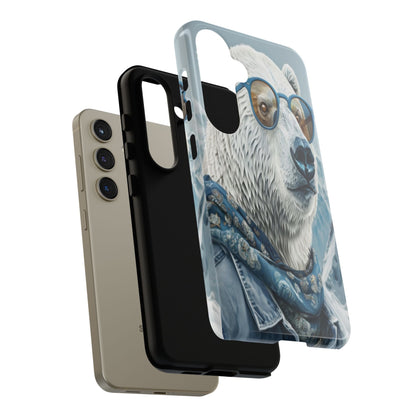 "Urban Zen Polar Bear" Mobile Phone Case (blue)