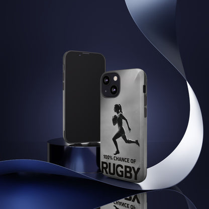 "Rain, Shine, Rugby" Mobile Phone Case