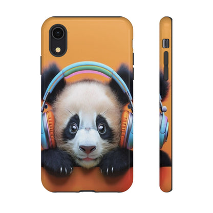 "Baby Panda wearing Headphones" Mobile Phone Case