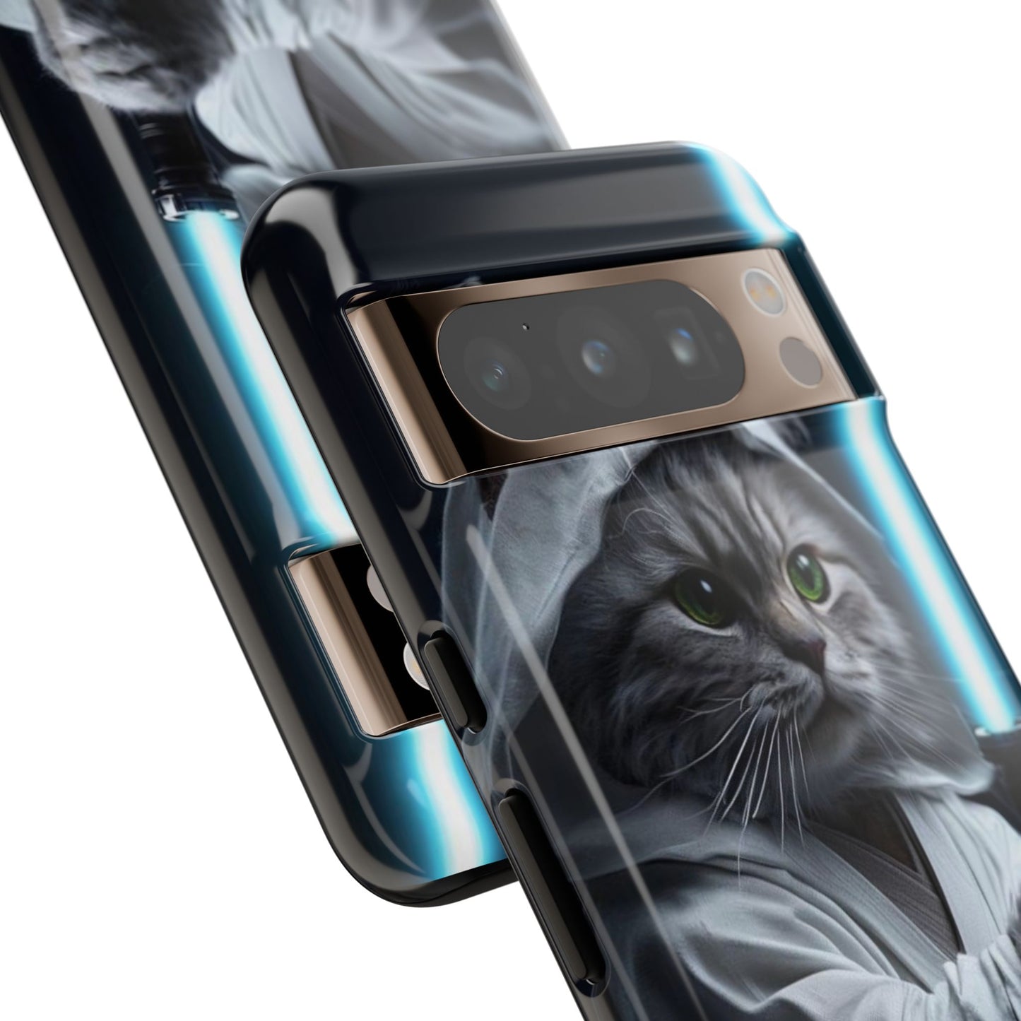 "Jedi Whisker" Mobile Phone Case (blue light sabre)