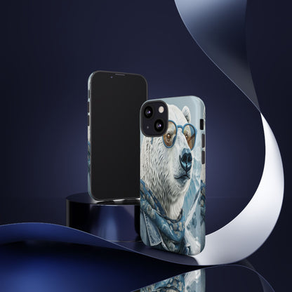 "Urban Zen Polar Bear" Mobile Phone Case (blue)