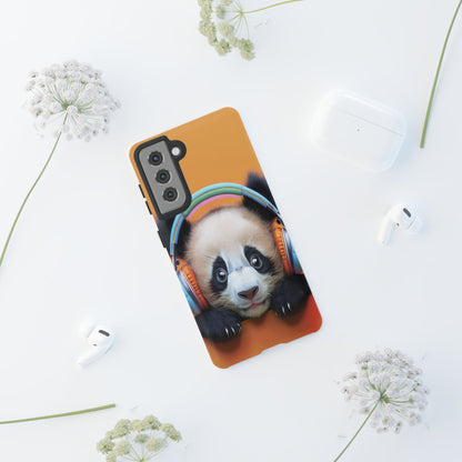"Baby Panda wearing Headphones" Mobile Phone Case