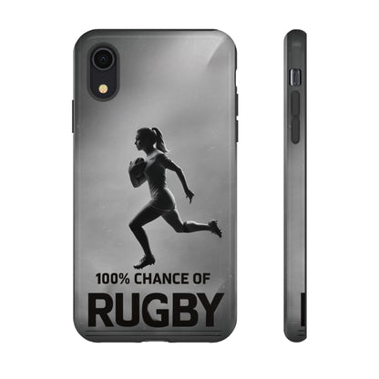 "Rain, Shine, Rugby" Mobile Phone Case