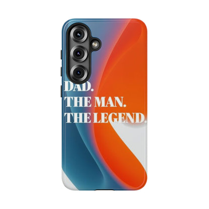 "Dad. The Man. The Legend." Mobile Phone Case (orange)