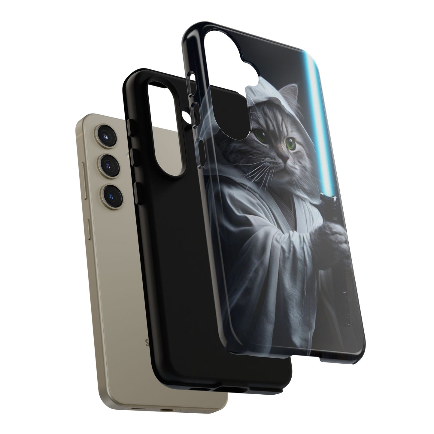 "Jedi Whisker" Mobile Phone Case (blue light sabre)