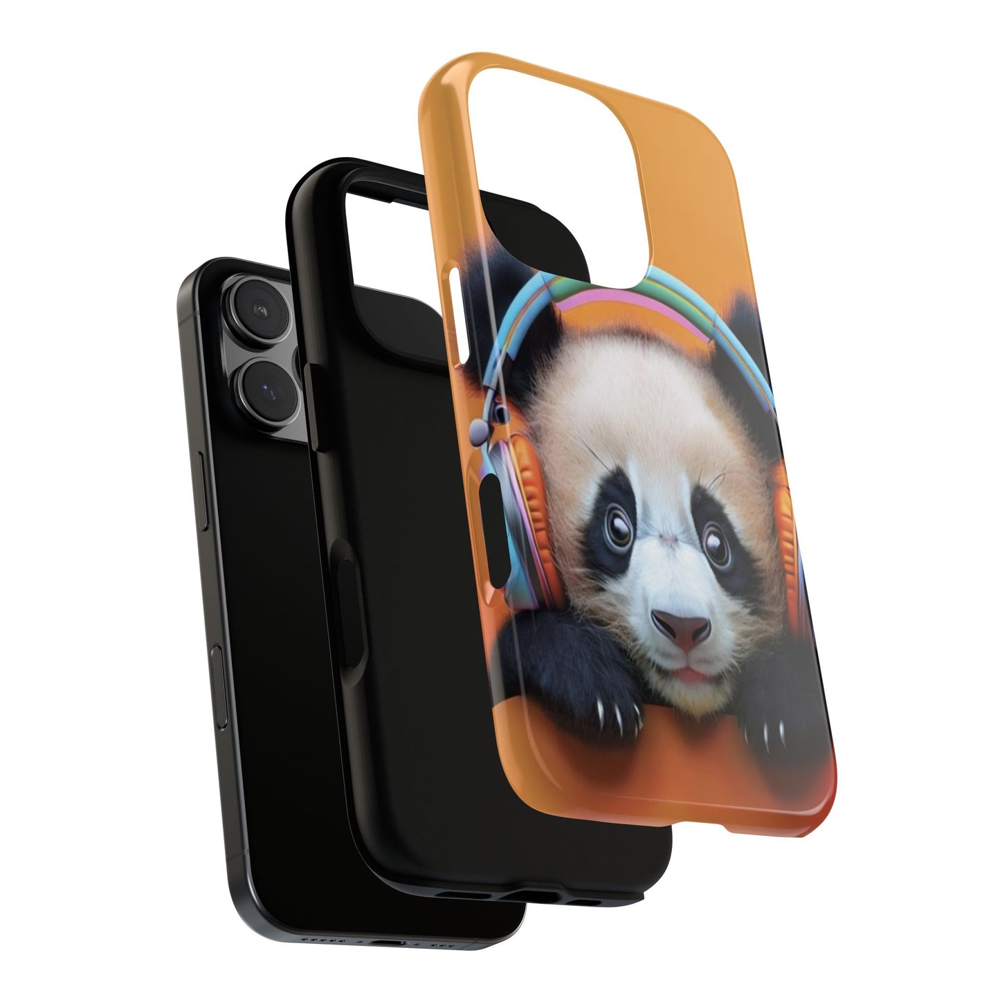 "Baby Panda wearing Headphones" Mobile Phone Case