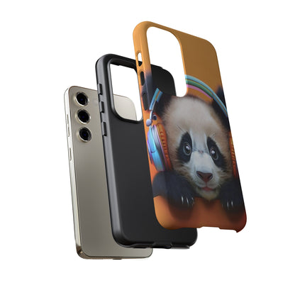 "Baby Panda wearing Headphones" Mobile Phone Case