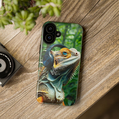 "Bearded Dragon - Jungle Beats" Mobile Phone Case