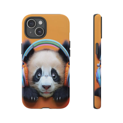"Baby Panda wearing Headphones" Mobile Phone Case