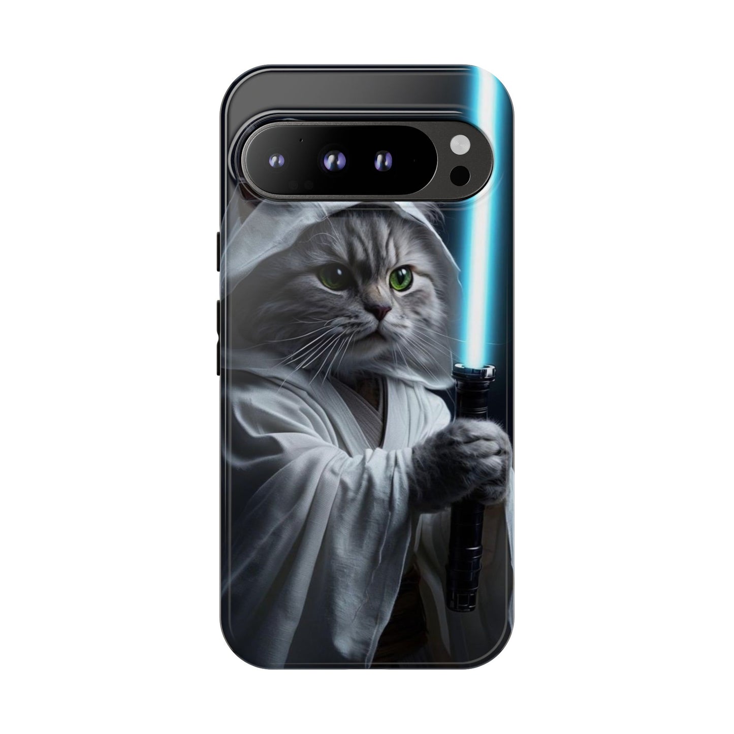 "Jedi Whisker" Mobile Phone Case (blue light sabre)