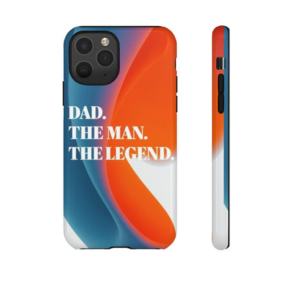 "Dad. The Man. The Legend." Mobile Phone Case (orange)