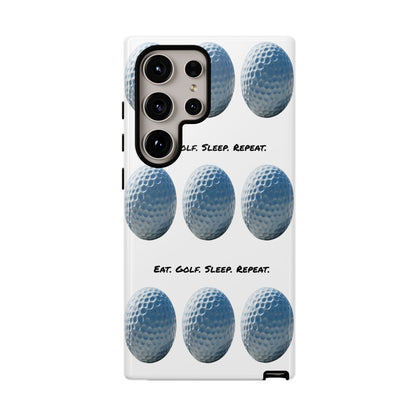 "Eat. Golf. Sleep. Repeat." Mobile Phone Case