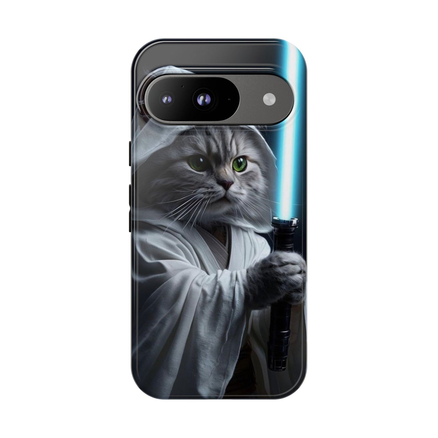 "Jedi Whisker" Mobile Phone Case (blue light sabre)