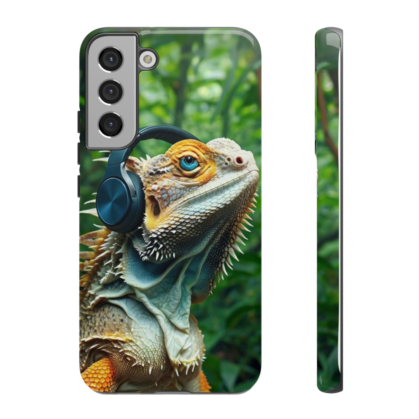 "Bearded Dragon - Jungle Beats" Mobile Phone Case