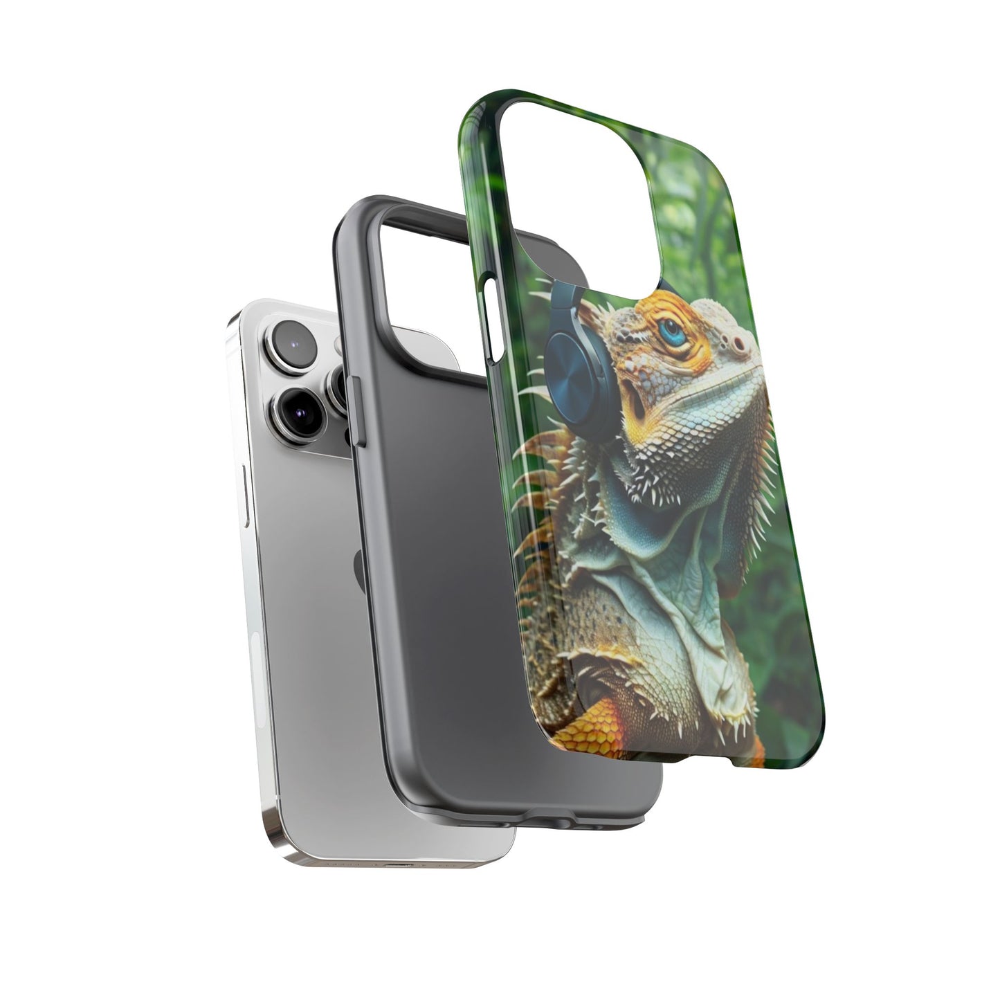 "Bearded Dragon - Jungle Beats" Mobile Phone Case