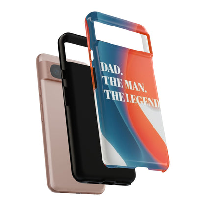 "Dad. The Man. The Legend." Mobile Phone Case (orange)
