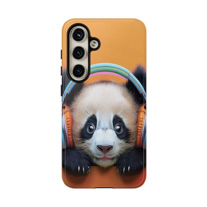 "Baby Panda wearing Headphones" Mobile Phone Case