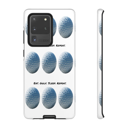 "Eat. Golf. Sleep. Repeat." Mobile Phone Case