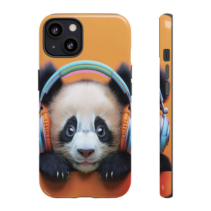 "Baby Panda wearing Headphones" Mobile Phone Case