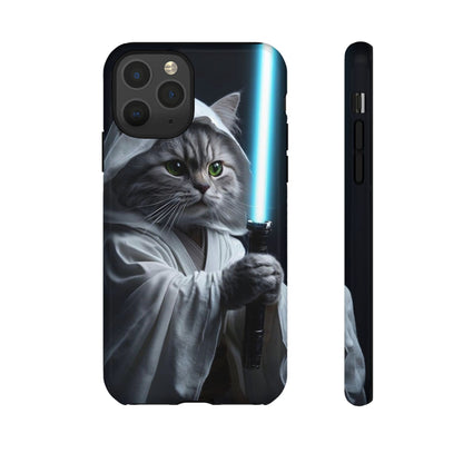 "Jedi Whisker" Mobile Phone Case (blue light sabre)