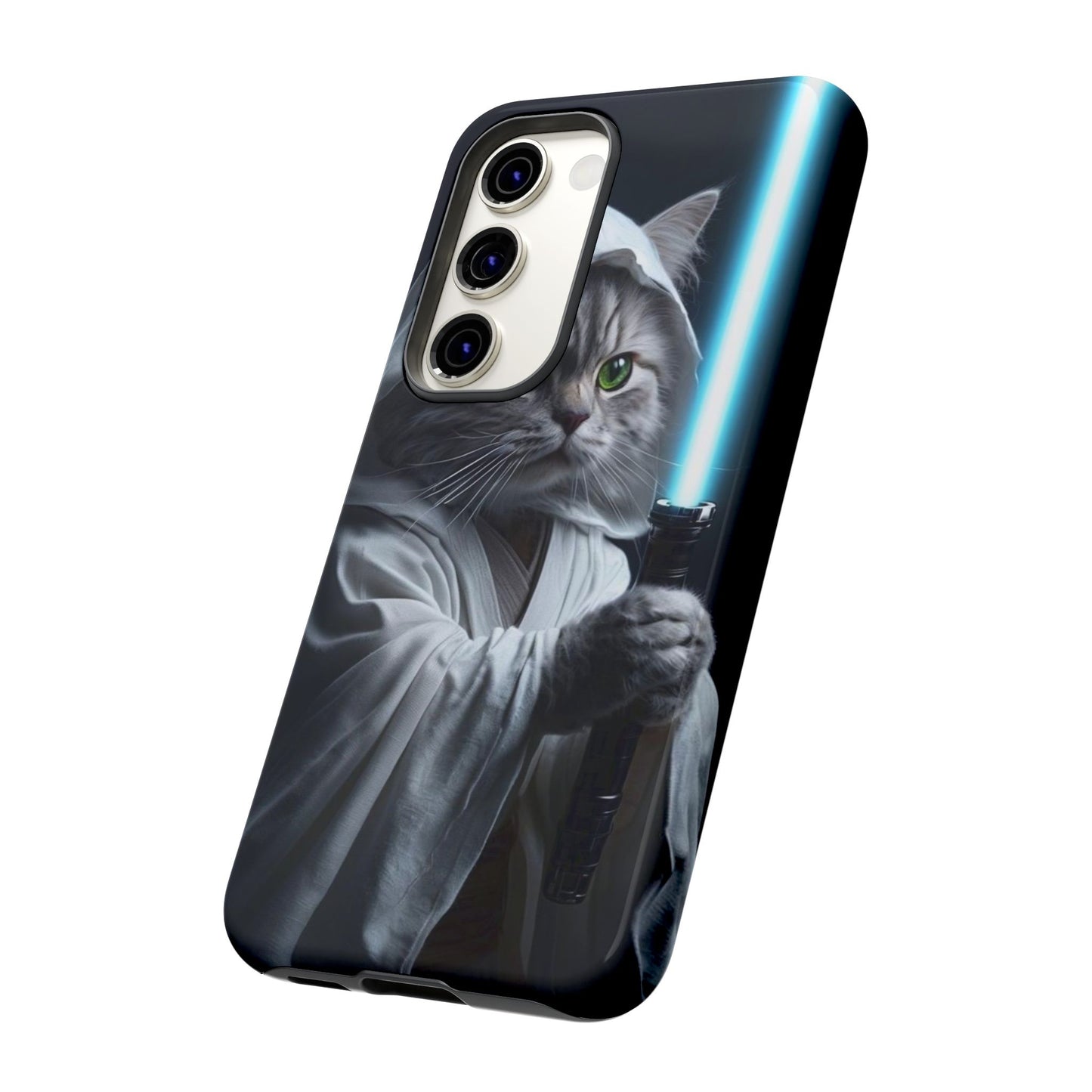 "Jedi Whisker" Mobile Phone Case (blue light sabre)