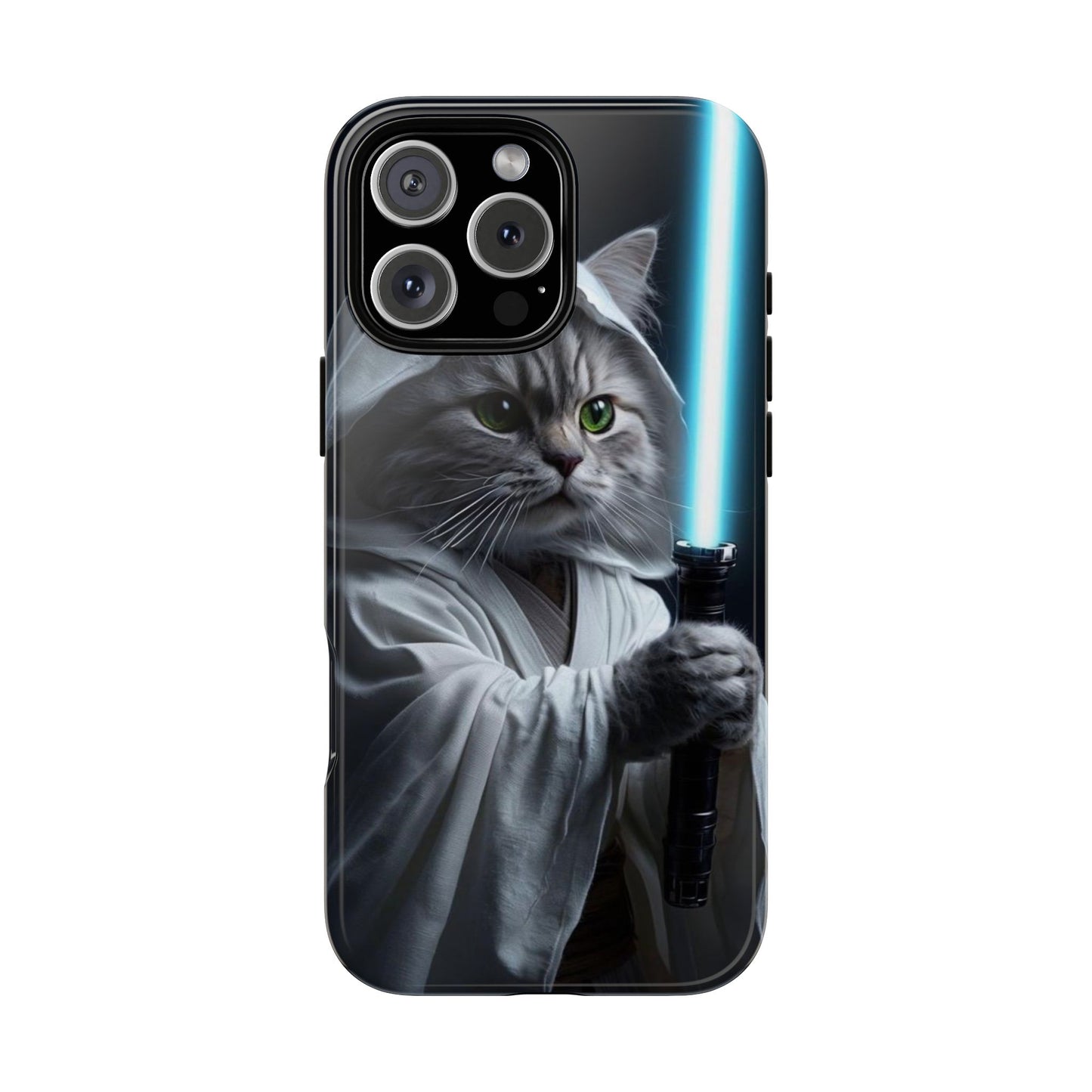 "Jedi Whisker" Mobile Phone Case (blue light sabre)