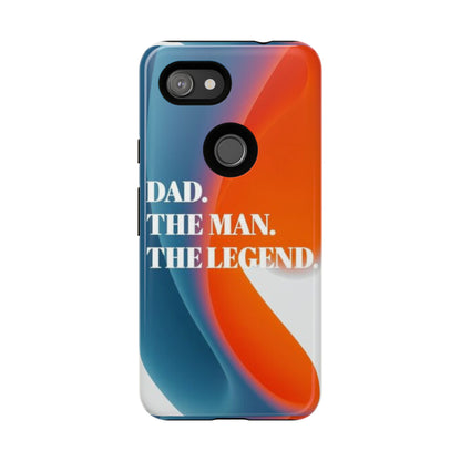"Dad. The Man. The Legend." Mobile Phone Case (orange)