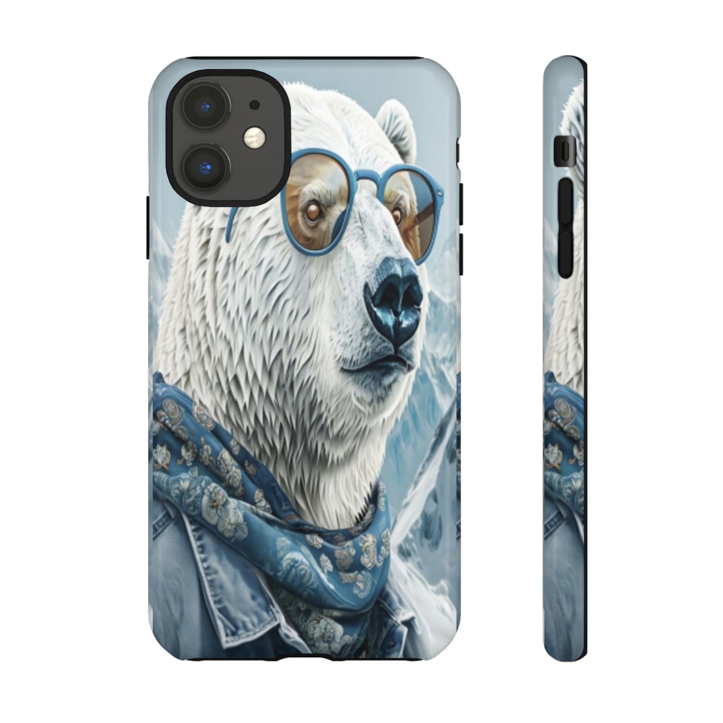 "Urban Zen Polar Bear" Mobile Phone Case (blue)